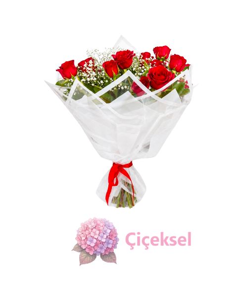 11 li Kırmızı Gül