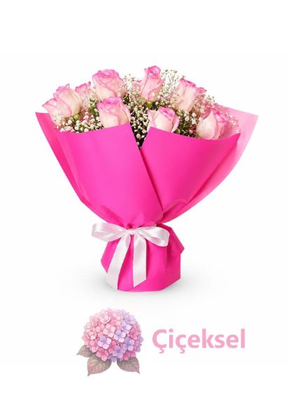 11li Pembe Açık Gül
