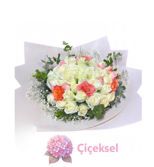 41 Beyaz Gül Karışık Mix