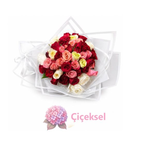 Naturel Gül Karışık Renkli